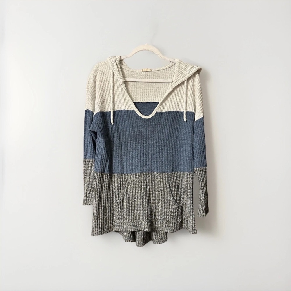 Hummingbird Tri-Tone Hooded Sweater